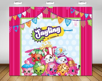 Printable Shopkins Party Backdrop, Shopkins Birthday Party Backdrop, Poster, Sign, Banner, Backdrop, Birthday Party, 72x60''