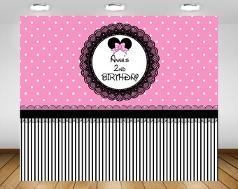 Minnie Mouse Backdrop Etsy