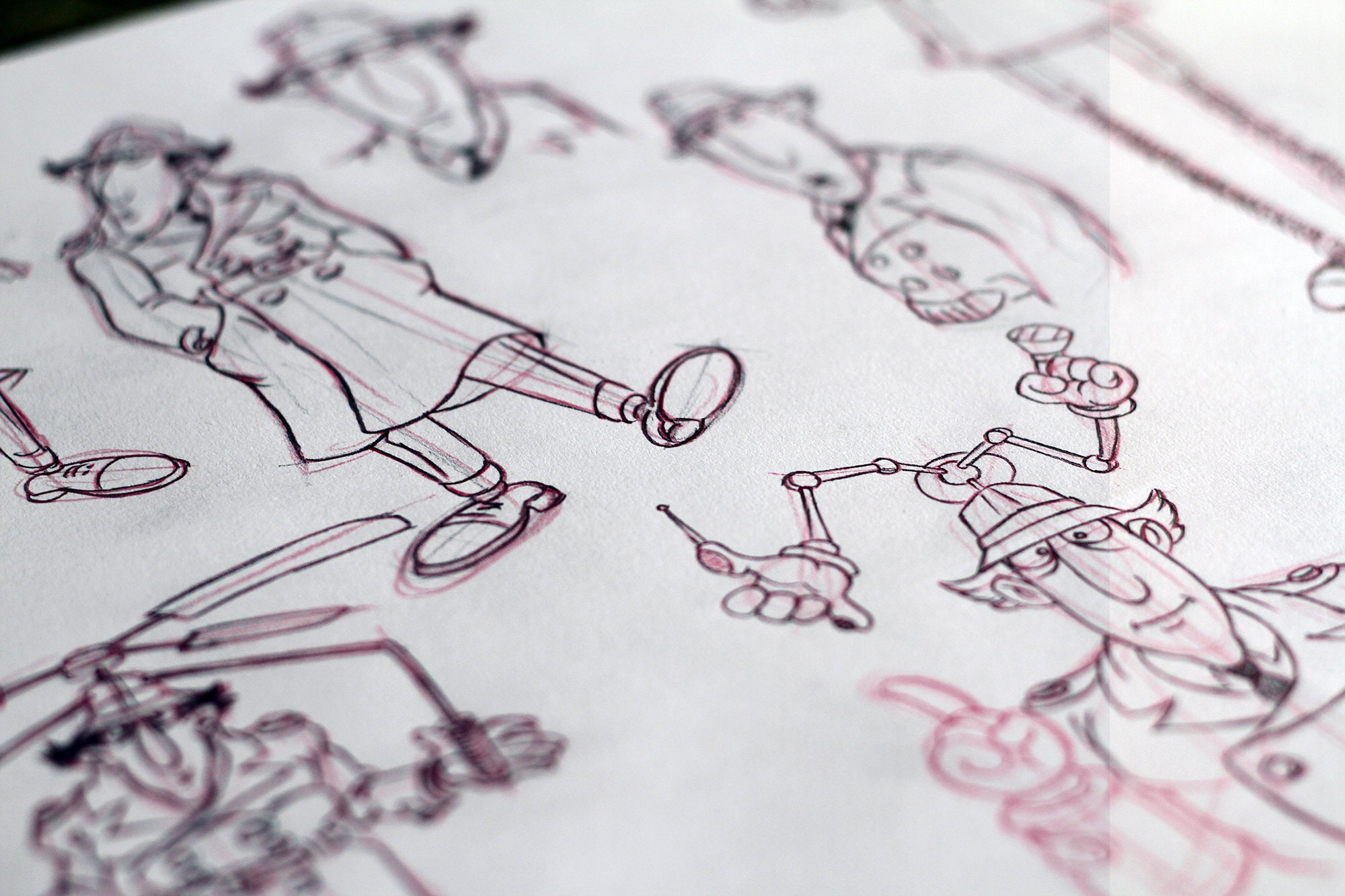 Inspector Gadget Original Pencil Drawing Sketch Classic Cartoon - Etsy