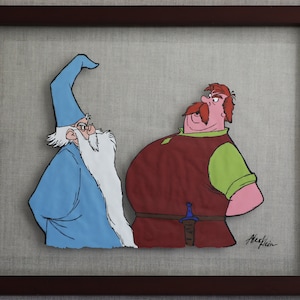 Handmade Animation Cel from Disney The Sword in the Stone Acrylic Ink acetate sheet