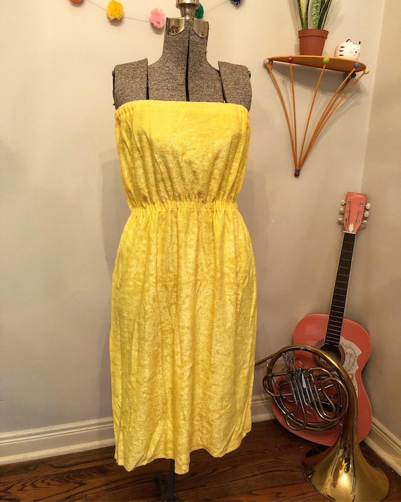 70s Yellow Towel Dress