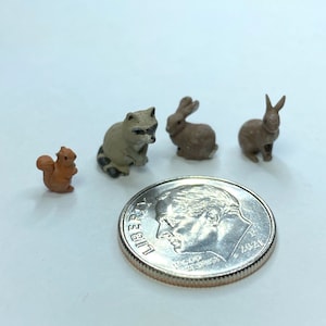 Quarter Inch Scale (1:48) Woodland Critters Miniature Animals to Customize D.I Y.