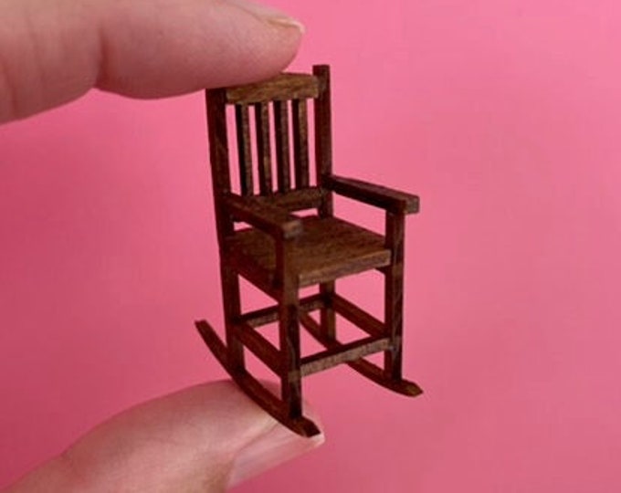 Half Inch Scale Miniature Rocking Chair Kit 124 Dollhouse Furniture D