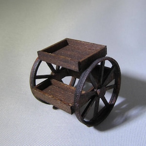 Quarter Inch Scale Wagon Wheel Planter Kit (1:48)