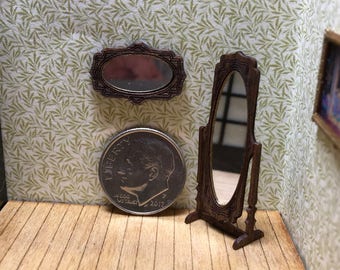 Quarter Inch Scale Mirrors Kit (1:48) Dollhouse Miniature Furniture Decor
