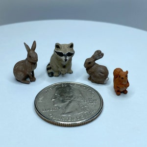 Half Inch Scale (1:24) Woodland Critters Miniature Animals to Customize - D.I.Y.