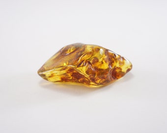 Genuine natural raw original Baltic amber stone for decoration clear 37 g #2326