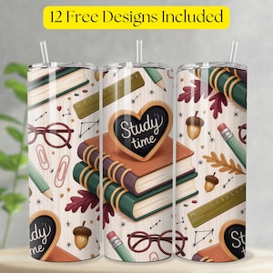 Cute Teacher Tumbler Wrap PNG, 20oz Tumbler Wrap, Student Tumbler Wrap, 20oz Skinny Sublimation Design,  Digital Download PNG