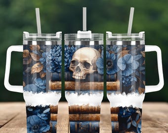 40oz Book Tumbler, Bookish Reader Sublimation Designs Downloads PNG, 40oz Tumbler Wrap, Romance Book Sublimation, 40oz Seamless Wrap PNG