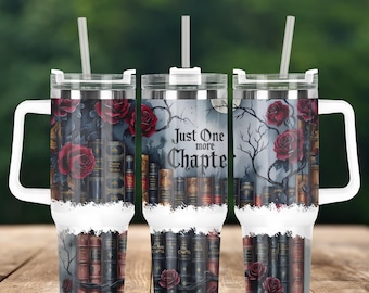 Bookish 40oz Book Tumbler Wrap, Book Lover Sublimation Tumbler Wrap For Reader, Library Gifts 40oz Tumbler Sublimation Design, Booktok PNG