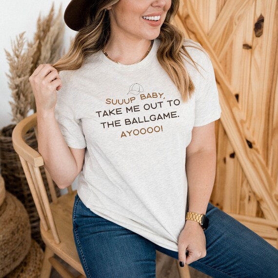 Suuup Baby Take Me Out to the Ballgame Baseball Shirt for Women Tees for Baseball Mom Etsy