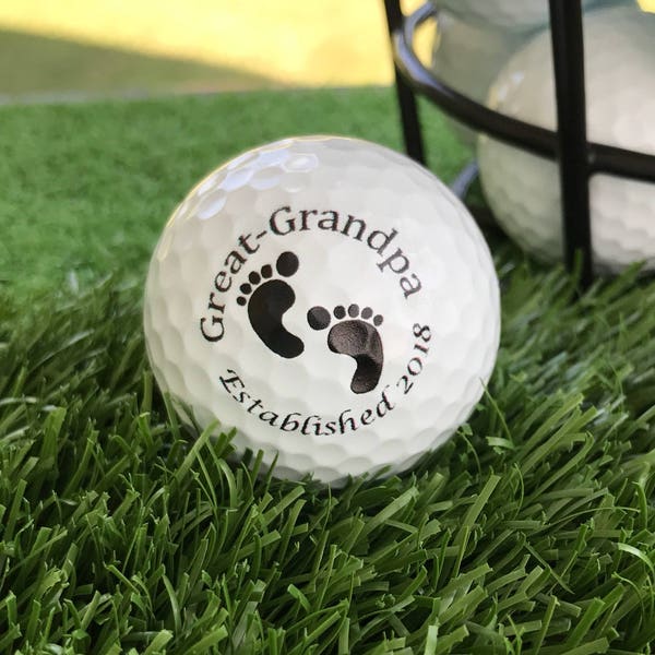 Great Grandpa/Great Grandma Pregnancy Reveal/ Baby and Birth Announcement/Personalized Golf Ball Set of 3, FAST SHIPPING!!
