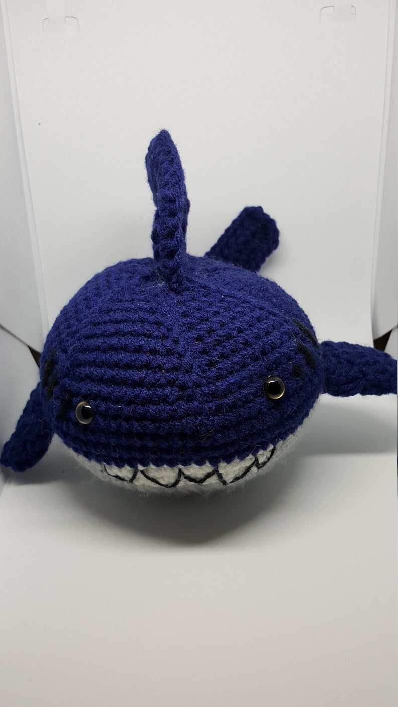 Navy Blue Crochet Shark