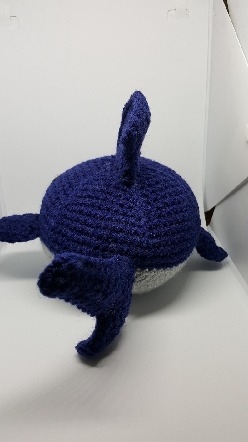 Navy Blue Crochet Shark