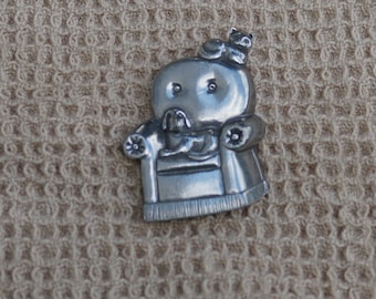 Chair with pets pewter brooch from Danforth vintage