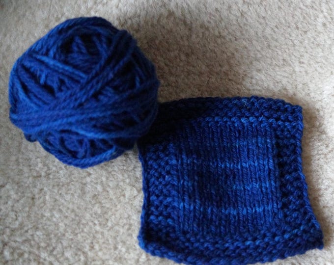 Shaded Navy 3-Ply Wool Yarn: American Farm Grown, Spun in USA