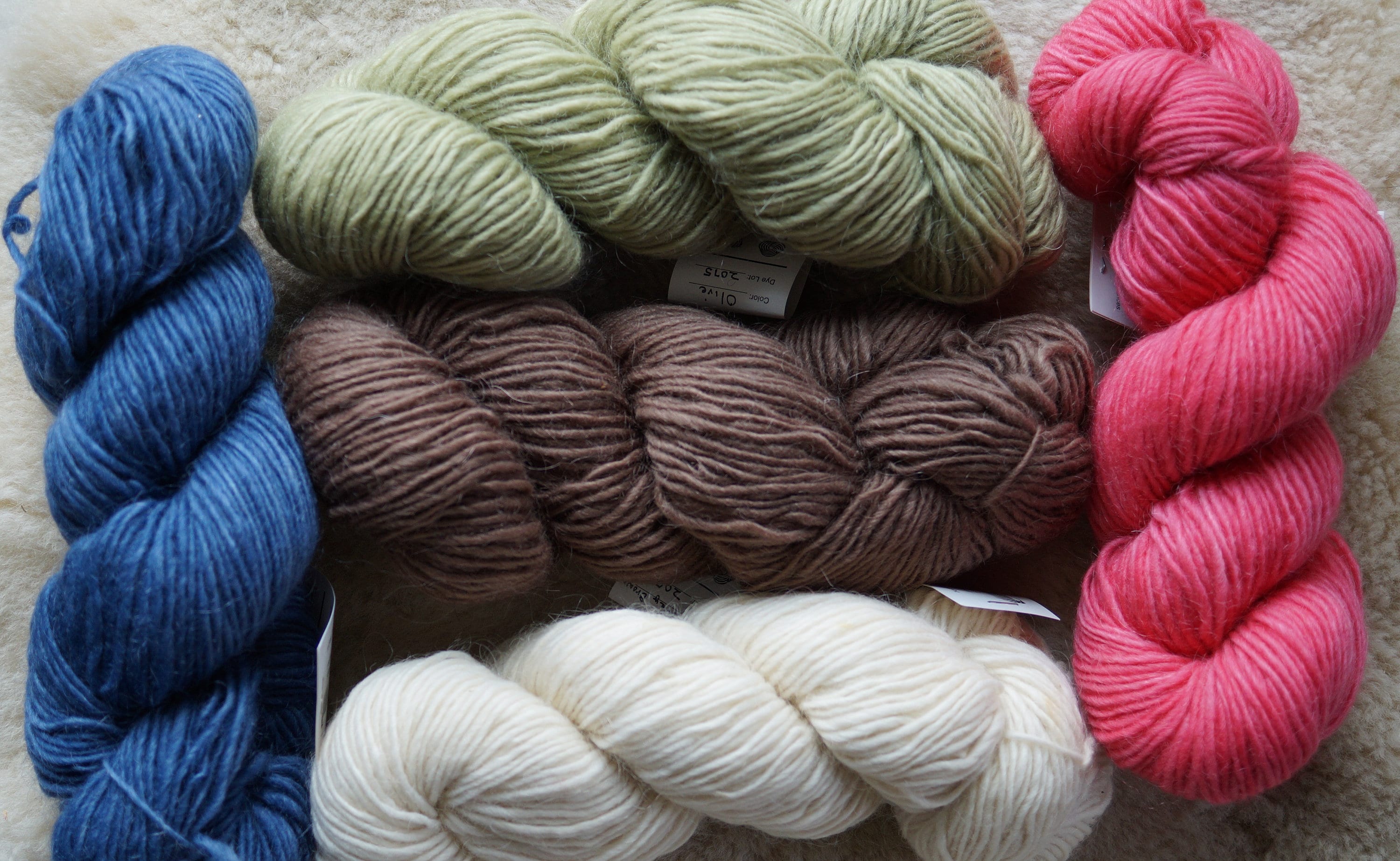 Mohair and wool worsted weight singles yarn from a USA farm, sale price