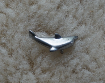 Dolphin button pewter vintage Danforth made in the USA