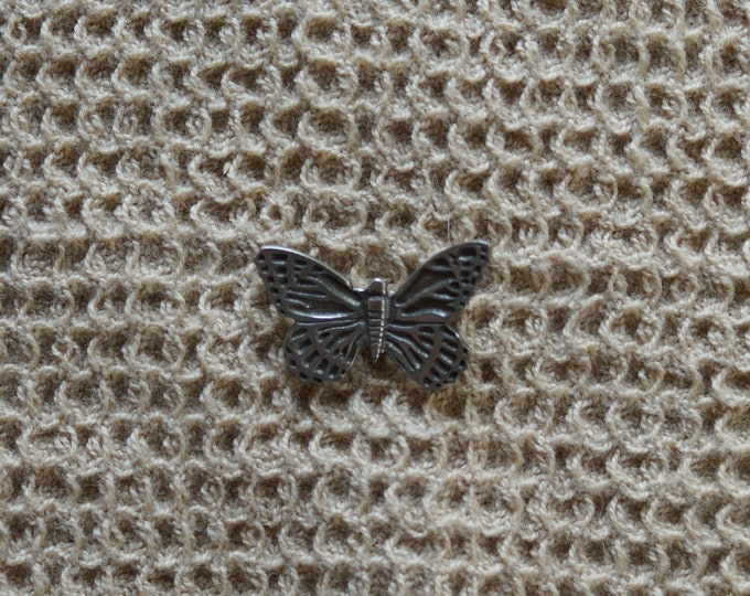 Butterfly pewter Danforth vintage button made in the USA