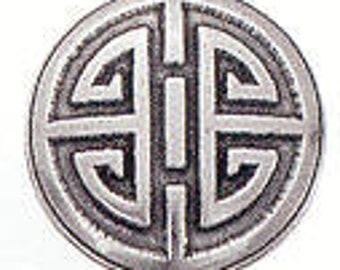 Danforth Button: Oriental Round  pewter button