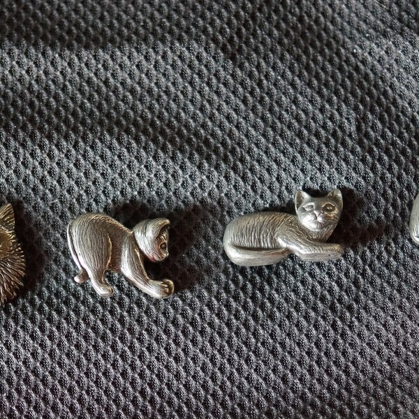 Kitty pewter buttons from Danforth four styles to choose from free shipping offer