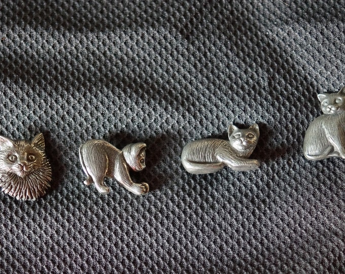Kitty pewter buttons from Danforth four styles to choose from free shipping offer
