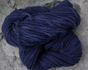 Navy Blue sport  2 ply wool yarn mini skeins from our American farm free shipping offer