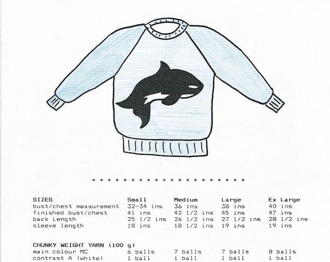 Whale knitting pattern for adults worsted weight yarn