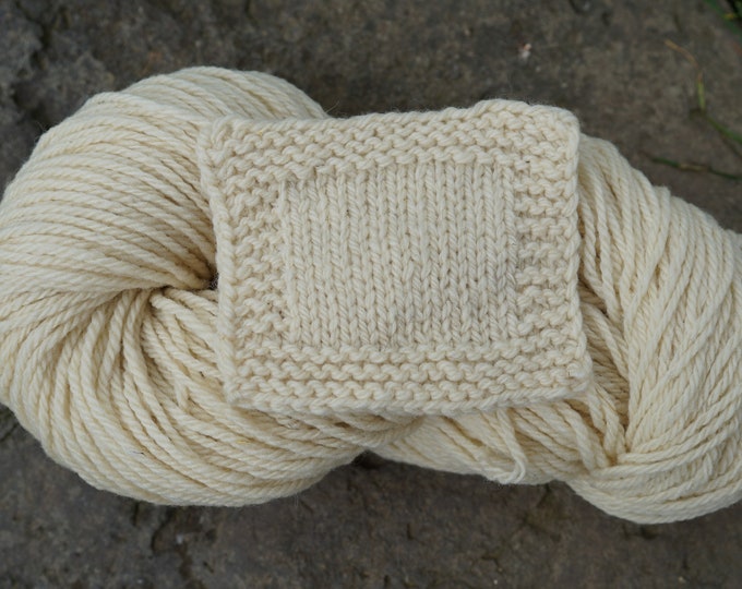 White Sheep 3 ply worsted weight soft wool yarn grown on our American farm