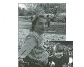 Ribbed vest child's sizes 2-12 uses worsted weight yarn