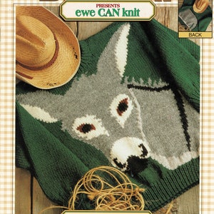 The Donkey knitting sweater patterns family sizing from eweCanknit digital