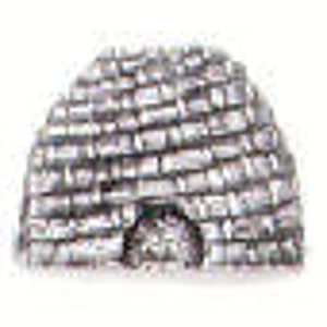 May include: A white ceramic igloo-shaped ornament with a textured surface.
