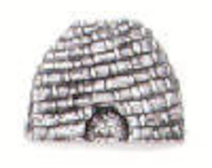 Danforth Button: BEE SKEP pewter  button