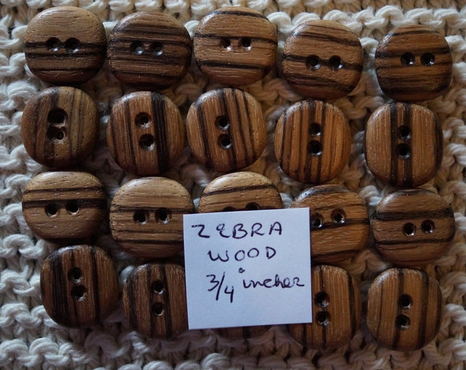 Wood buttons handmade in the USA by a local craftsman choose wood size and type