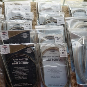 Addi Turbo 60 inch circular needles sale price new but vintage supply unused
