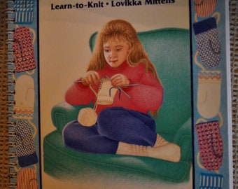 Sunny's Mittens teach kids or adults how to knit mittens well illustrated free shipping offer