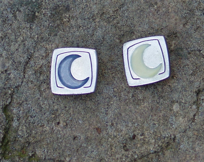 Moon buttons from Danforth pewterers choose glow in the dark or iris free shipping offer