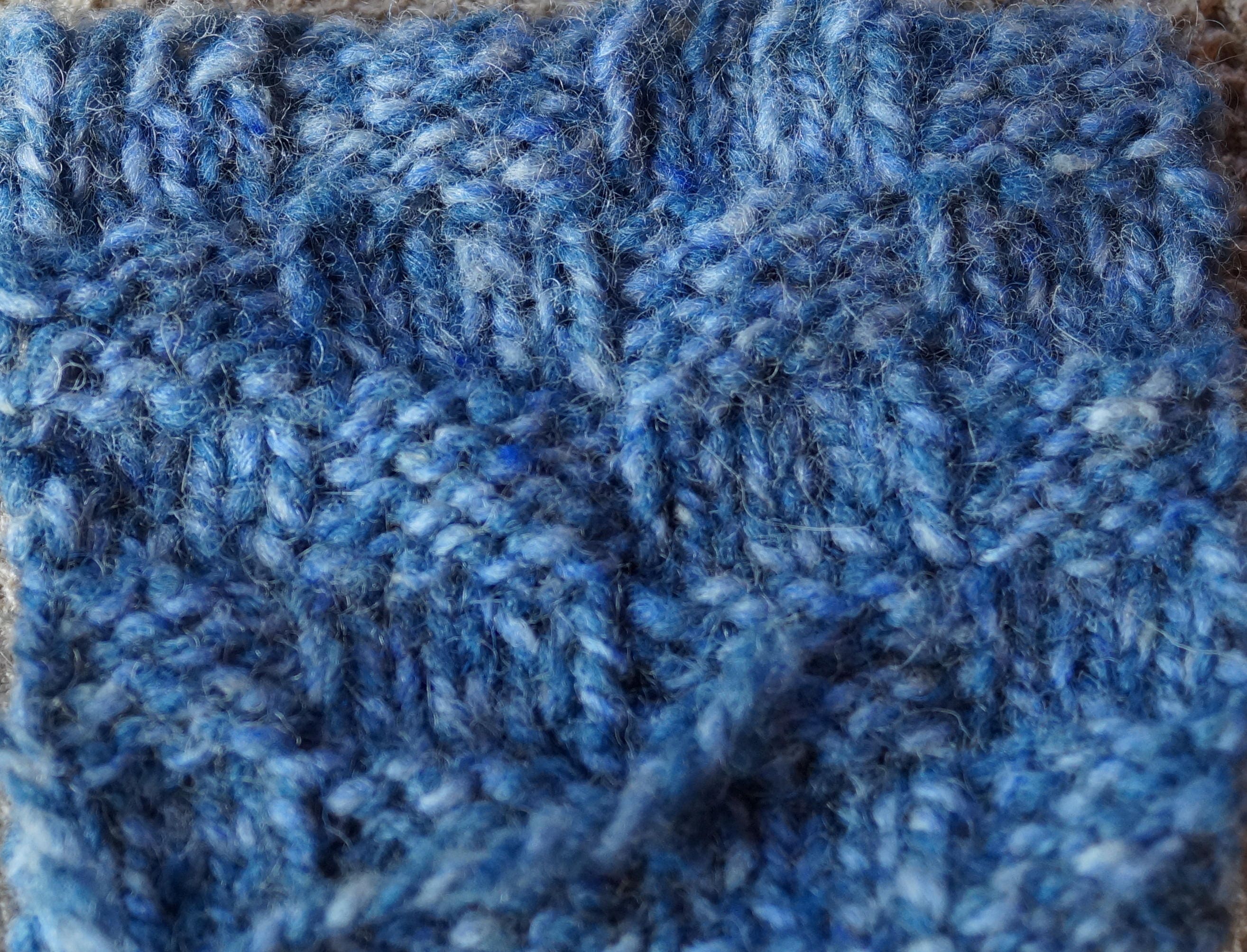 BLUE HEATHER & DENIM worsted 2 ply 2 color marl wool yarn from