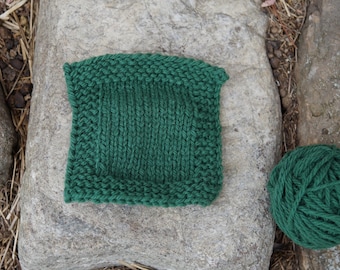 Hunter Green wool 3 ply worsted weight Aran tyle yarn from our American farm