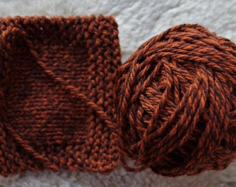 Rusty Ragg wool 3 ply worsted weight tweed yarn from our American farm free shipping offer