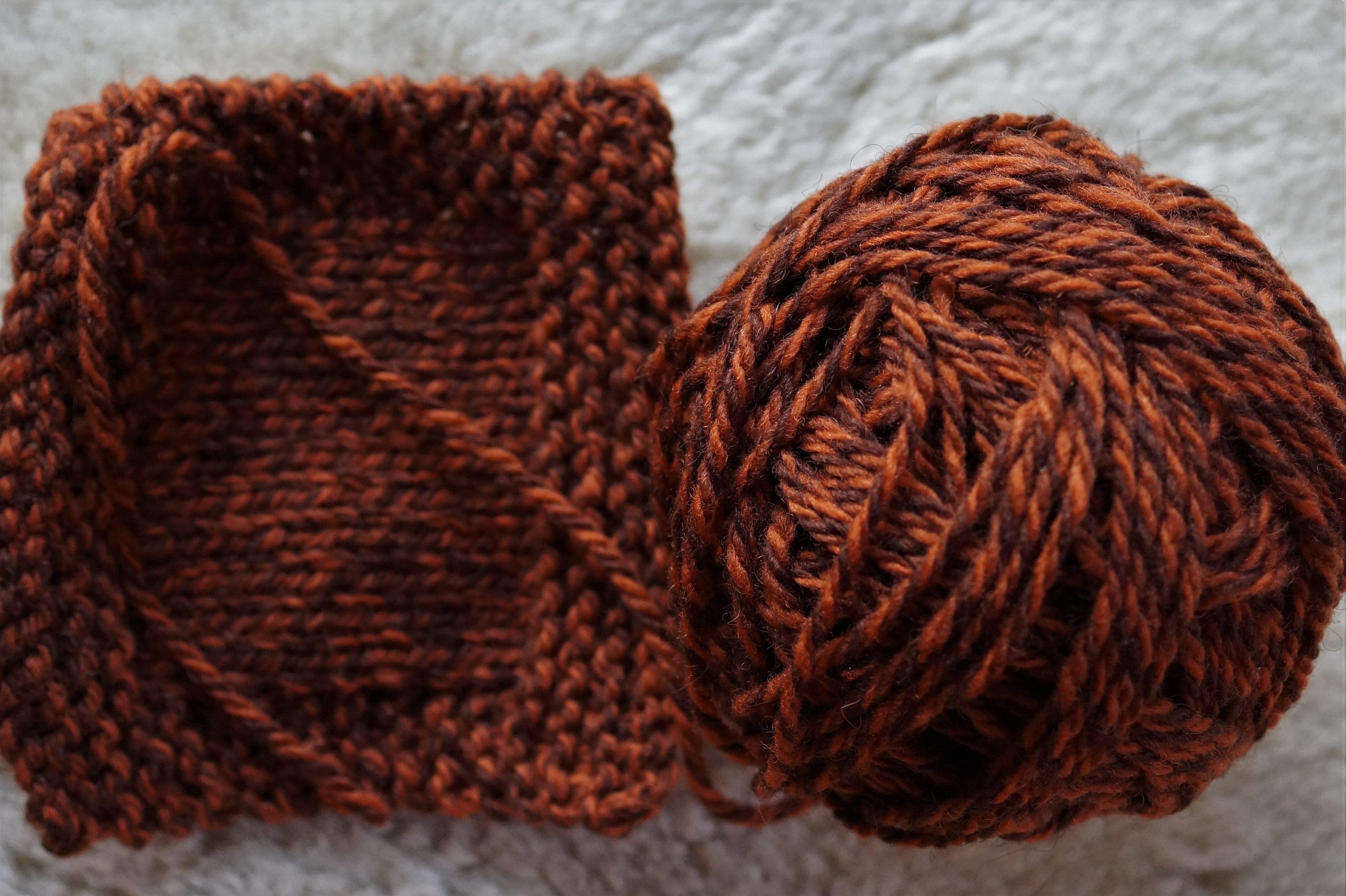 Rusty Ragg wool 3 ply worsted weight yarn from our American farm