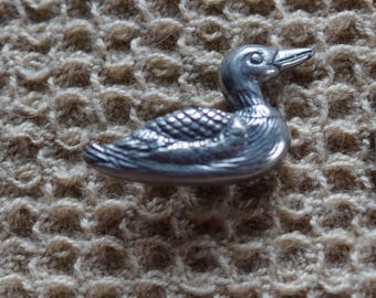 Loon pewter Danforth vintage button made in the USA