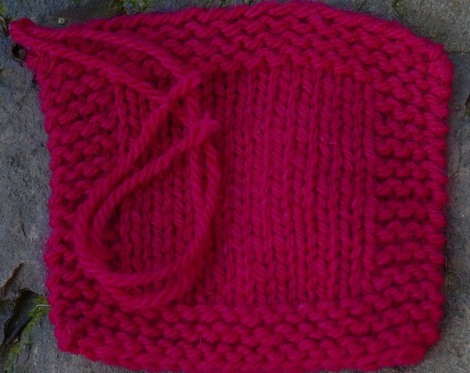 Magenta worsted wool hand dyed yarn from our American farm free shipping offer