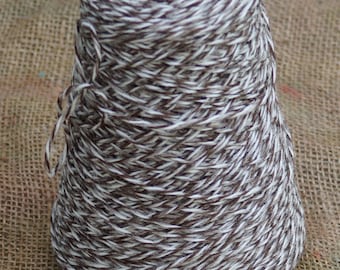 Tweed ragg  tri-color wool yarn on cones light worsted weight from our USA farm