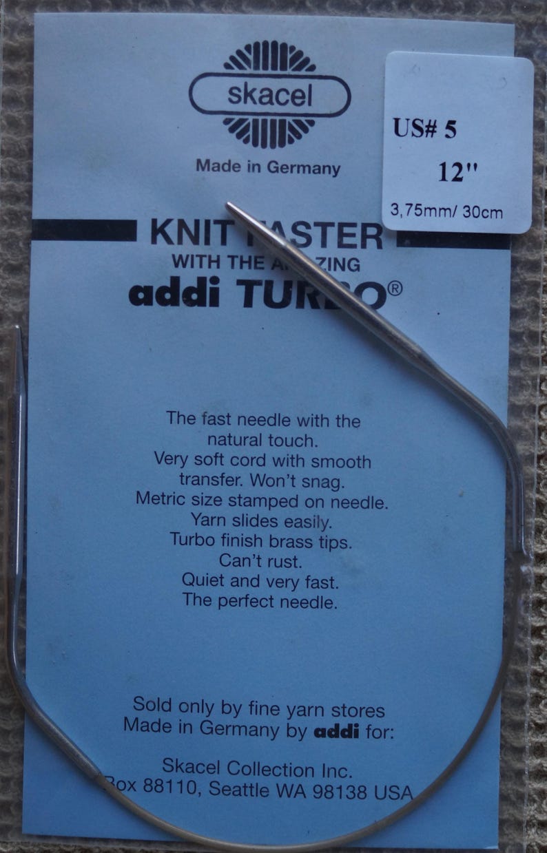 12 Inch Addi Turbo Circular Needles Sale Price - Etsy