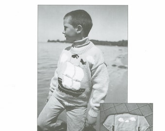 The Pirate Ship child's knitting pattern from eweCanknit sizes 2-8