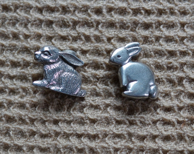 Bunny or Rabbit Danforth vintage buttons made in the USA