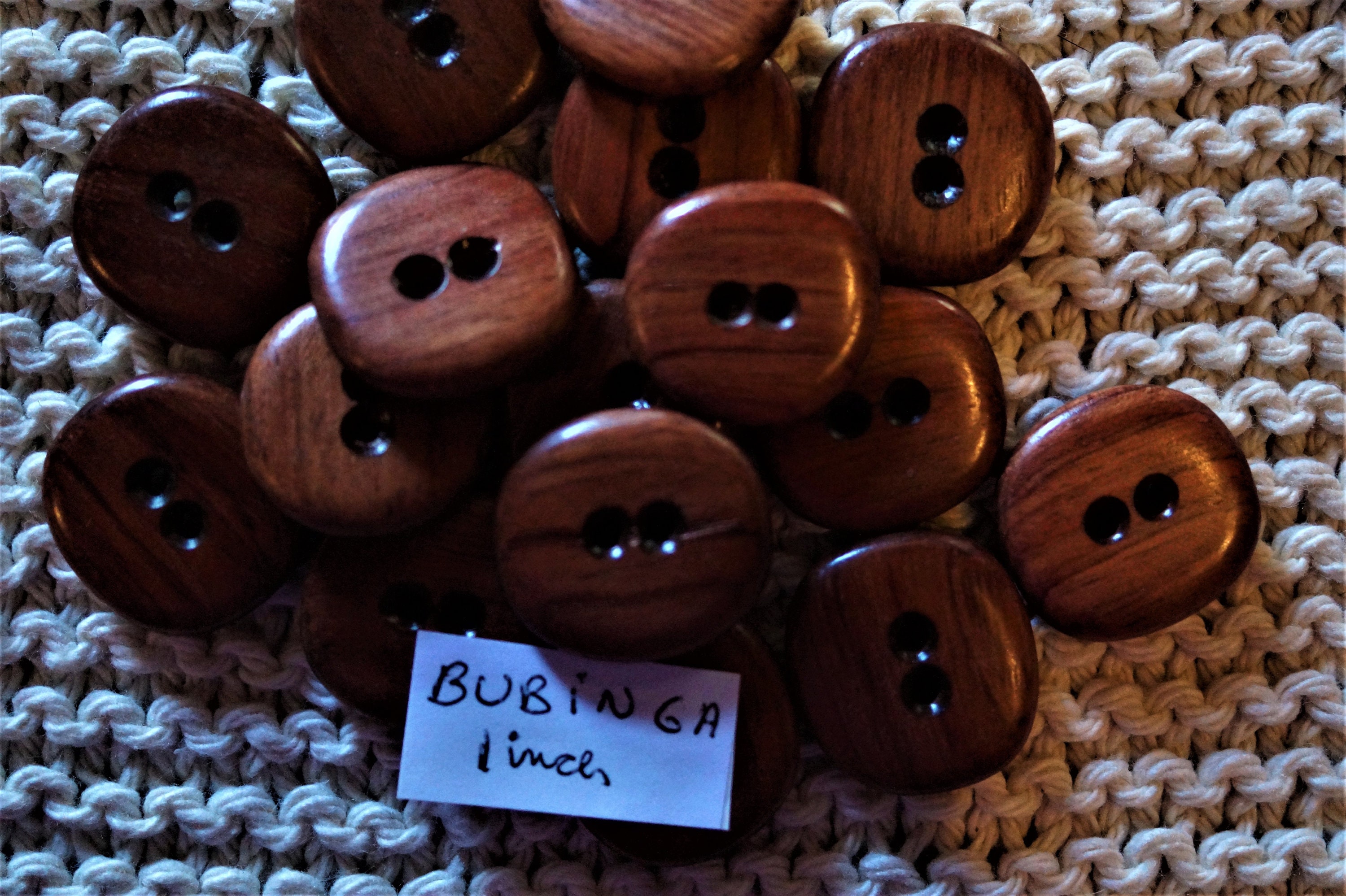 Circle Wood buttons with two holes 1 inch x 1 inch