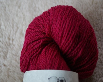 Magenta sport weight 2 ply wool yarn American farm grown free shipping made in the USA