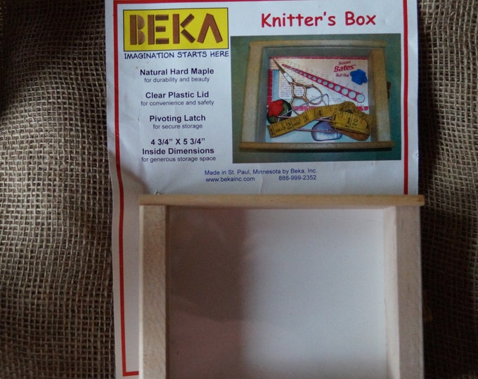 Knitters Box to hold supplies from Beka made in the USA free shipping offer